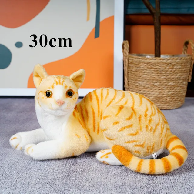 1pc 4 Colors INS Like Real Prone Cat Plush Doll Stuffed Pure Colors Grey White Yellow Kitten Toy Pets Animal Kids Gift 1pc 4 Colors INS Like Real Prone Cat Plush Doll Stuffed Pure Colors Grey White Yellow Kitten Toy Pets Animal Kids Gift