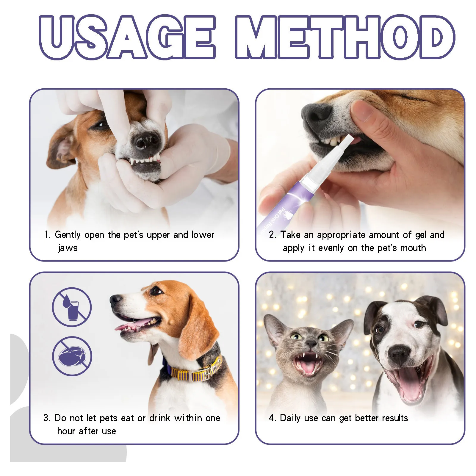 3ml Pet Oral Gel Cleaning Dog Cat Teeth, Bad Breath, For Tartar, No Need To Brush Teeth, Pet Breath Freshener Gel Care Cleaner 3ml Pet Oral Gel Cleaning Dog Cat Teeth, Bad Breath, For Tartar, No Need To Brush Teeth, Pet Breath Freshener Gel Care Cleaner