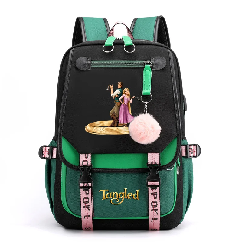 Tangled Rapunzel Princess Backpacks Teenager USB Charging Laptop Backpack Women Men Rucksack Travel Bag Mochila Tangled Rapunzel Princess Backpacks Teenager USB Charging Laptop Backpack Women Men Rucksack Travel Bag Mochila