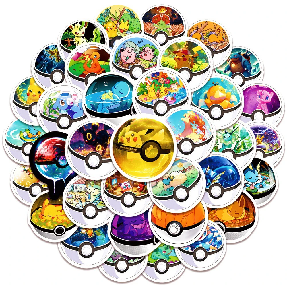 10/30/50pcs Cute Cartoon Anime Pokemon Stickers Kids Toys Kawaii Poke Ball Pikachu Decals Skateboard Laptop Waterproof Sticker 10/30/50pcs Cute Cartoon Anime Pokemon Stickers Kids Toys Kawaii Poke Ball Pikachu Decals Skateboard Laptop Waterproof Sticker