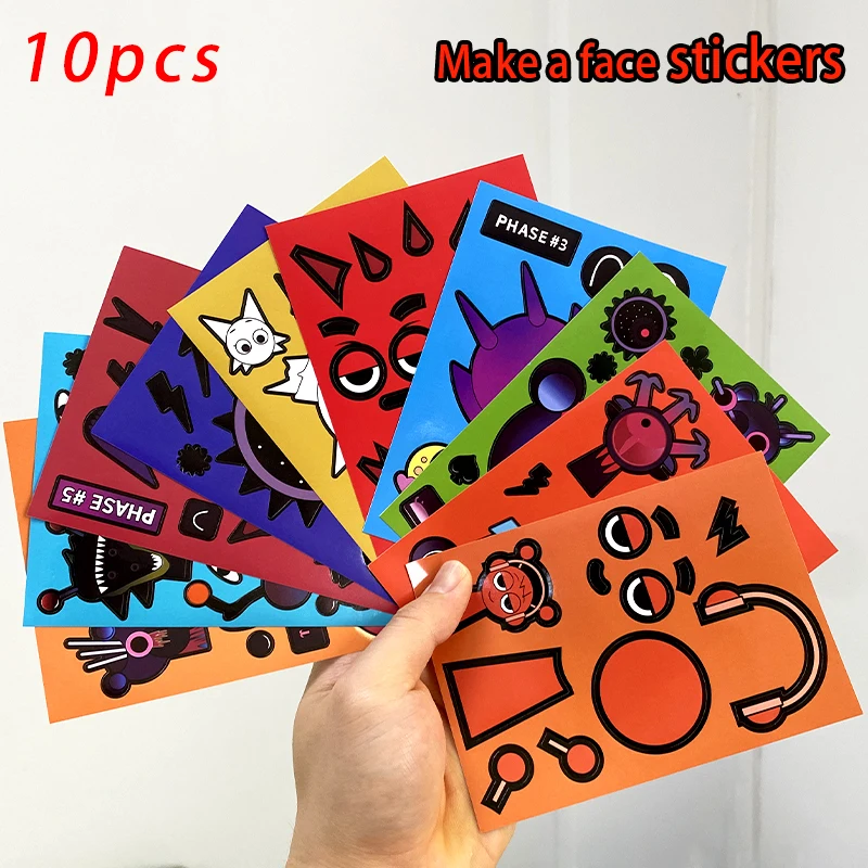 Sprunki Stickers Make-a-face DIY Stickers Make Your Own Sprunki Sticker for Class Reward, Book Decoration Kids Birthday GiftGift Sprunki Stickers Make-a-face DIY Stickers Make Your Own Sprunki Sticker for Class Reward, Book Decoration Kids Birthday GiftGift