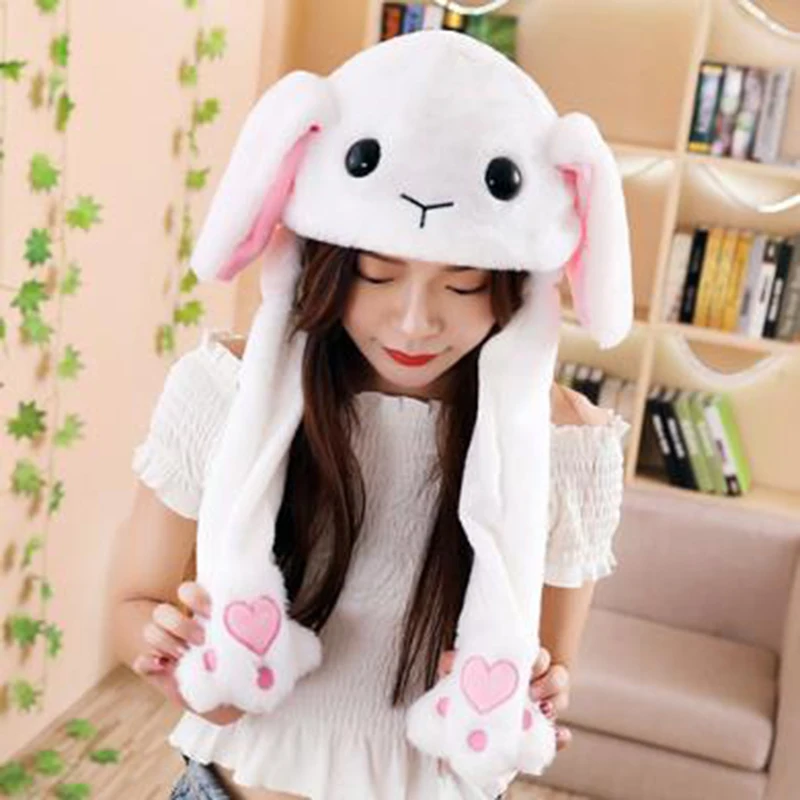 Cartoon Bunny Ear Move Hat Jumping up Toys Rabbit Girls Animal Plush Costume Cosplay Cap Kids Party for Adult Funny Anime Hat Cartoon Bunny Ear Move Hat Jumping up Toys Rabbit Girls Animal Plush Costume Cosplay Cap Kids Party for Adult Funny Anime Hat