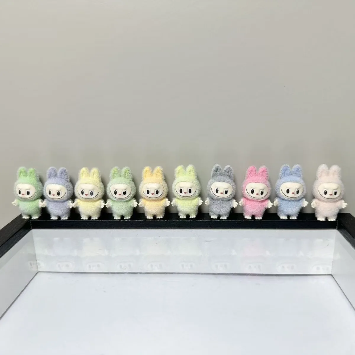 The First Generation Labubu Cute Particle Station Posture Plush Toy Mini Pendant Bag Accessories Diy Mobile Phone Chain Accessor