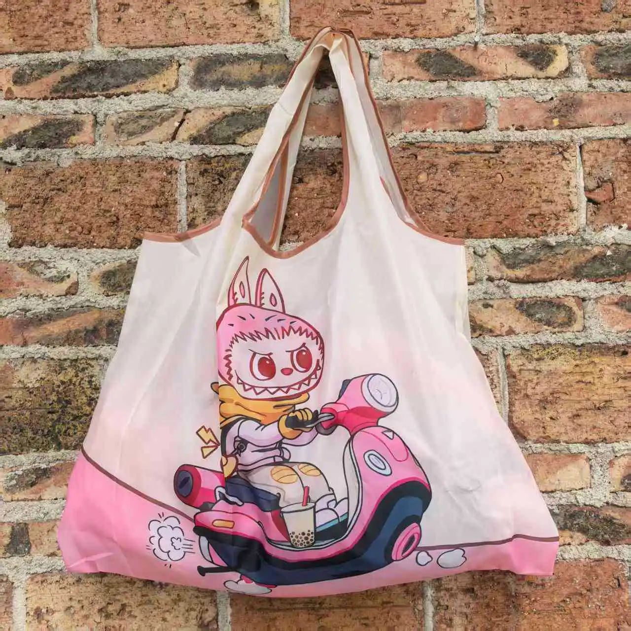 New Labubu Supermarket Shopping Bag Large Capacity Bag Cartoon Portable Cloth Bag Shoulder Bag New Labubu Supermarket Shopping Bag Large Capacity Bag Cartoon Portable Cloth Bag Shoulder Bag