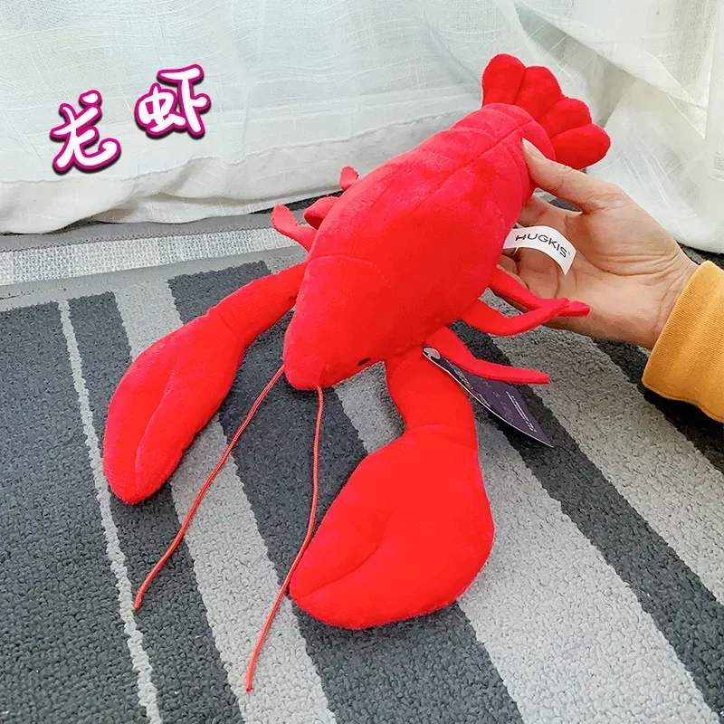 Simulation Lobster Stuffed Animal Toy Squid Crab Starfish Scallop Carp Fish Aquarium Sea Ocean Animal Marine Park Plush Doll