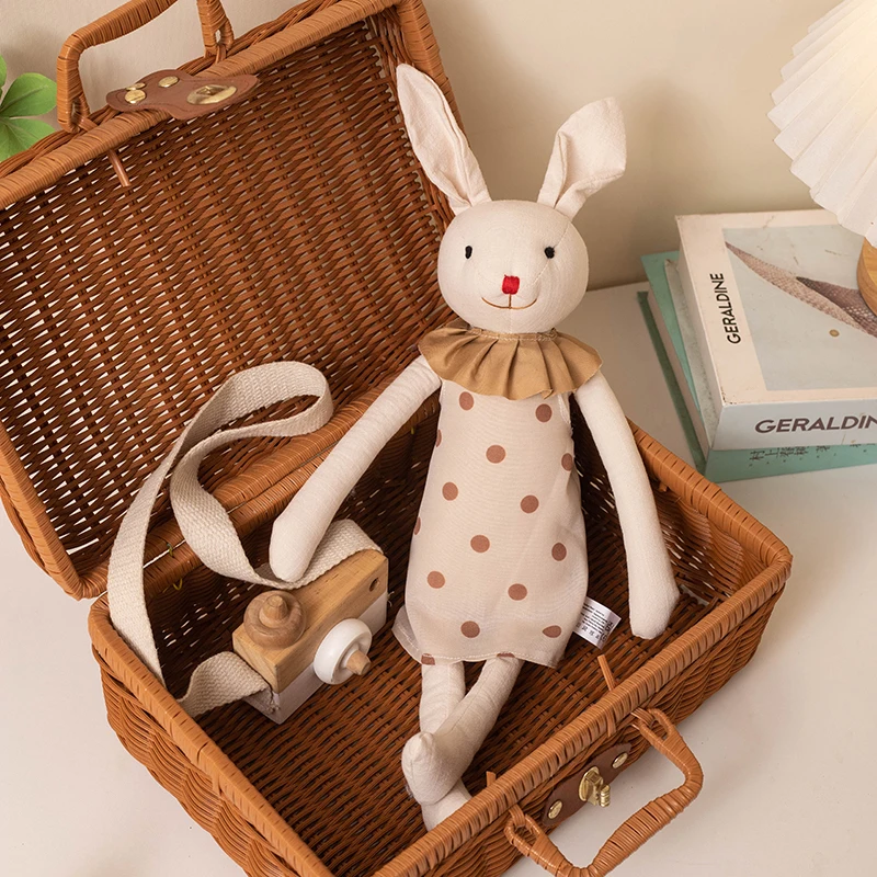 Stuffed Bunny Cloth Dress Toys Smoothing Toy for Infant Cuddling sleep doll for Girls Handmade Diversity Brown Rabbit Plushie Stuffed Bunny Cloth Dress Toys Smoothing Toy for Infant Cuddling sleep doll for Girls Handmade Diversity Brown Rabbit Plushie
