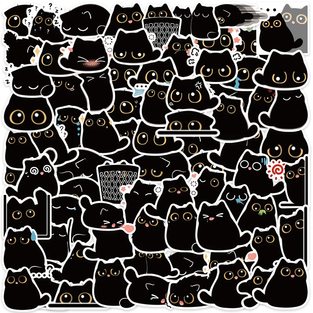 10/20/40/80PCS Black Cat Cute Kawaii Stickers Vintage For DIY Notebook Scrapbooking Motorcycle Laptop Luggage Graffiti Decals 10/20/40/80PCS Black Cat Cute Kawaii Stickers Vintage For DIY Notebook Scrapbooking Motorcycle Laptop Luggage Graffiti Decals