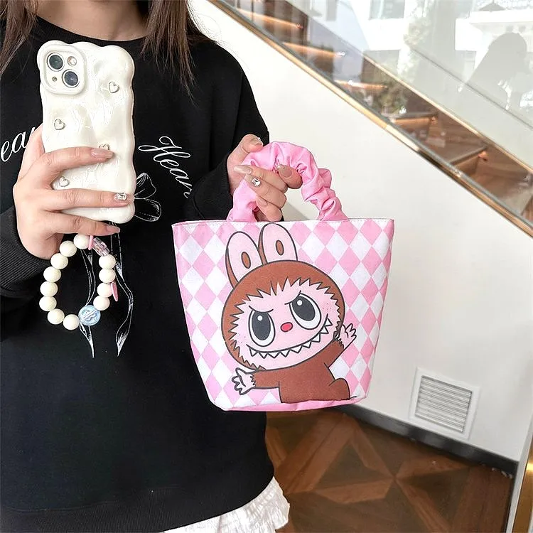 New Labubu Fashion Bucket Bag Multi-Style Girls Shoulder Bag Large Capacity Creative Handbag Cotton Filling Cute Holiday Gifts New Labubu Fashion Bucket Bag Multi-Style Girls Shoulder Bag Large Capacity Creative Handbag Cotton Filling Cute Holiday Gifts