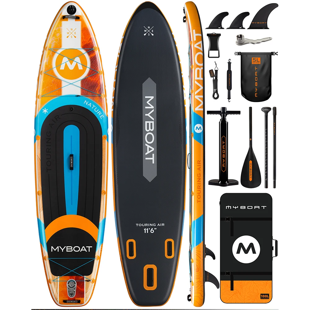 Myboat SUB Waterproof Inflatable Paddle Board 11'6''x35''x6''Adult Standing Style Aquatic Fishing With Accessories SUP сапборд