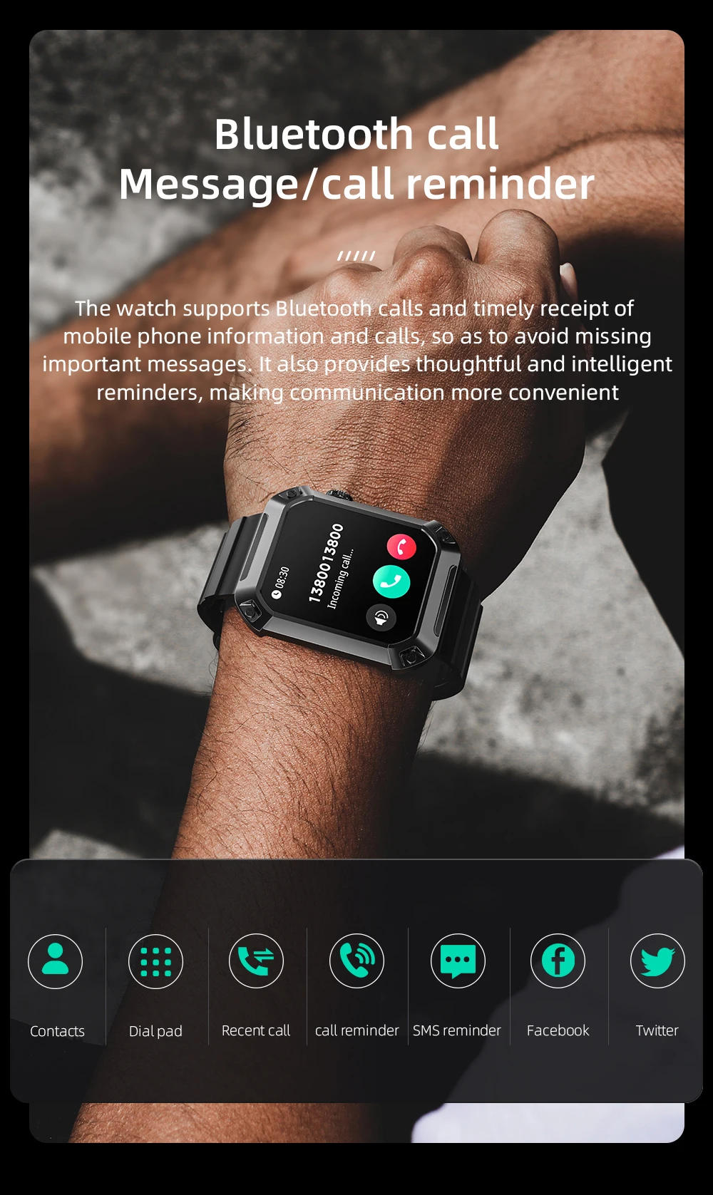 LOKMAT OCEAN 2 Pro Smart Watch Waterproof Bluetooth Calls Smartwatches 1.85 inch Touch Screen Heart Rate Monitor Fitness Tracker LOKMAT OCEAN 2 Pro Smart Watch Waterproof Bluetooth Calls Smartwatches 1.85 inch Touch Screen Heart Rate Monitor Fitness Tracker