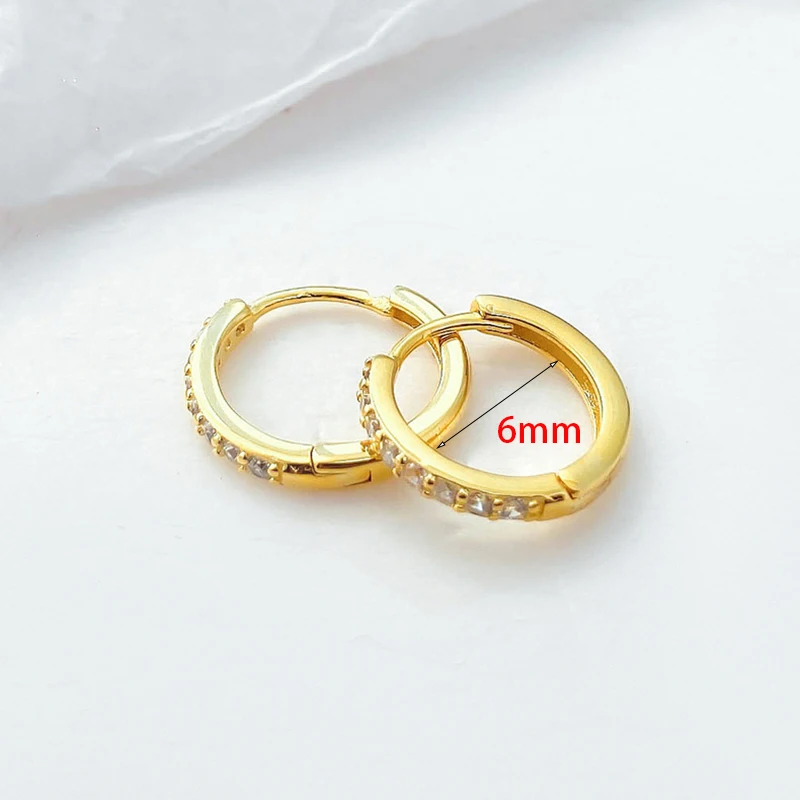 Korean Stainless Steel Round Circle Small Hoop Earrings Women Multicolor Zircon Minimal Punk Cartilage Earring Piercing Jewelry Korean Stainless Steel Round Circle Small Hoop Earrings Women Multicolor Zircon Minimal Punk Cartilage Earring Piercing Jewelry