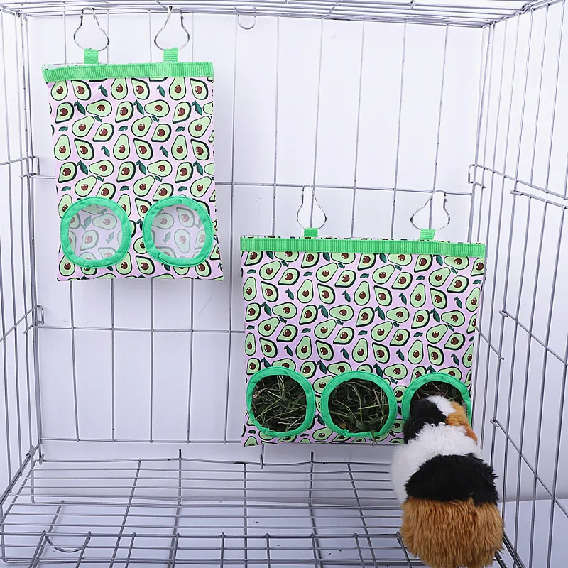2/3 Holes Hanging Hay Bag with hooks for Bunny Guinea Pigs Small Animal Feeder Rabbit Food Dispensers Bag Pet Feeding Bag 2/3 Holes Hanging Hay Bag with hooks for Bunny Guinea Pigs Small Animal Feeder Rabbit Food Dispensers Bag Pet Feeding Bag