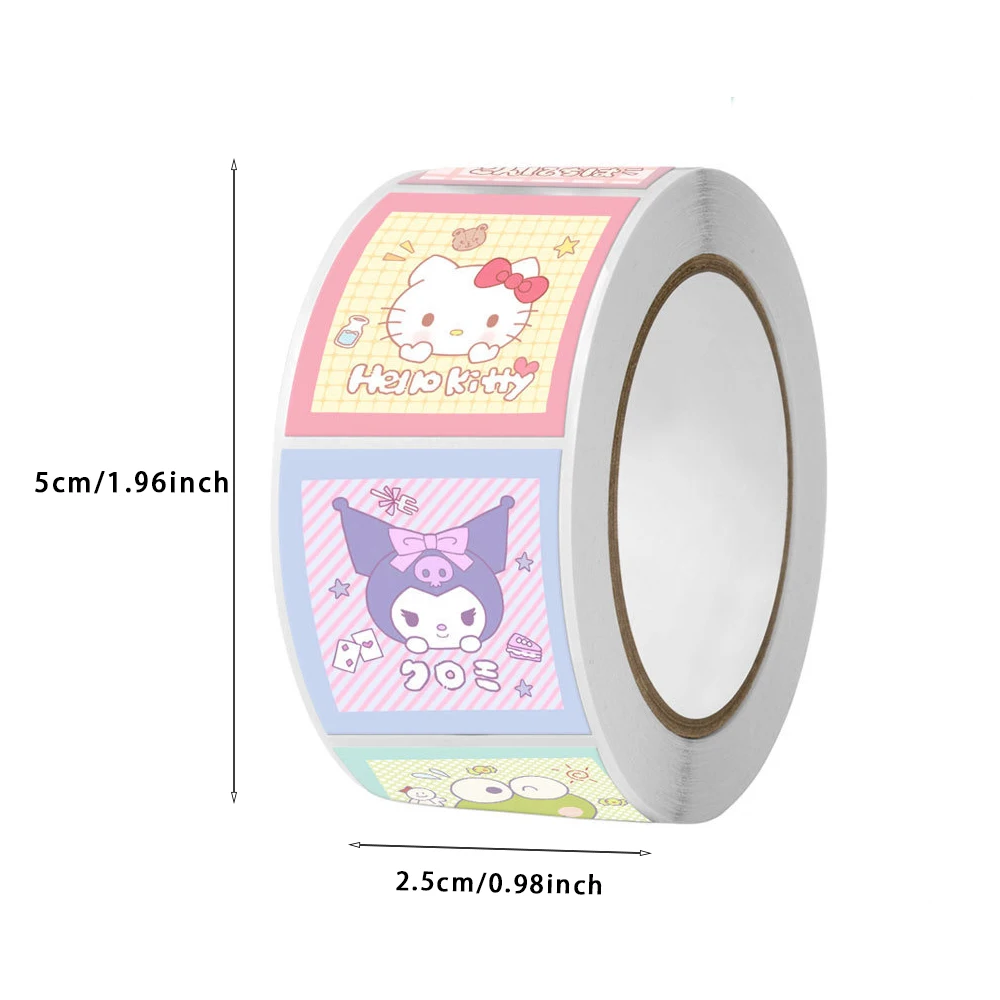 500Pcs/Roll Sanrio Stickers Kawaii Hello Kitty Melody Kuromi Cinnamoroll Luggage Graffiti Decals Kid Toy Decoration Sticker Gift 500Pcs/Roll Sanrio Stickers Kawaii Hello Kitty Melody Kuromi Cinnamoroll Luggage Graffiti Decals Kid Toy Decoration Sticker Gift
