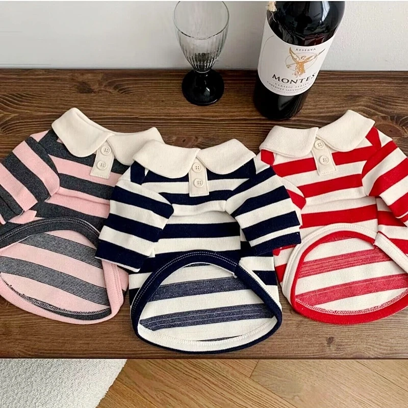 Summer Polo Shirt for Dogs Puppy Clothes Bichon Frise Chihuahua Stripe Dog Sweatshirt Dog Cooling Vest for Small and Medium Dogs Summer Polo Shirt for Dogs Puppy Clothes Bichon Frise Chihuahua Stripe Dog Sweatshirt Dog Cooling Vest for Small and Medium Dogs