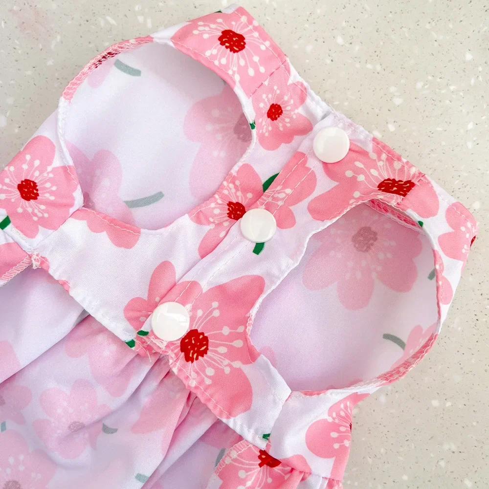 Cute Dog Dress Girl Dog Sleeveless Clothes Flower Printed Pet Apparel Doggies Bowknot Tulle Skirt Cat Clothing Small Puppy Dress Cute Dog Dress Girl Dog Sleeveless Clothes Flower Printed Pet Apparel Doggies Bowknot Tulle Skirt Cat Clothing Small Puppy Dress