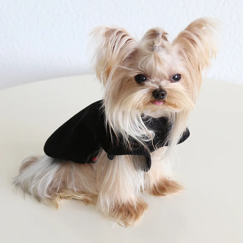 Autumn and Winter New Style Lapel Fly Sleeve Base Shirt High Neck Cat Clothing Pet Base Shirt Clothes Dog Hoodie Puppy Clothes Autumn and Winter New Style Lapel Fly Sleeve Base Shirt High Neck Cat Clothing Pet Base Shirt Clothes Dog Hoodie Puppy Clothes