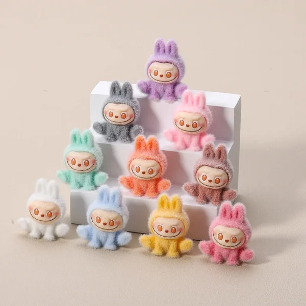 10pcs/Set Mini Yoga Labubu Flocking Doll Cute Toy Desktop Ornaments Cute Handmade Diy Accessories Surprise Gift 10pcs/Set Mini Yoga Labubu Flocking Doll Cute Toy Desktop Ornaments Cute Handmade Diy Accessories Surprise Gift