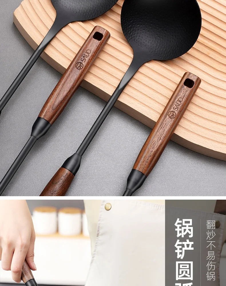 Cast Iron Spatula Long Spoon Deluxe Walnut Handle Cooking Tool Nonstick Special Kitchenware Accessories Cooking Spatula Spoon Cast Iron Spatula Long Spoon Deluxe Walnut Handle Cooking Tool Nonstick Special Kitchenware Accessories Cooking Spatula Spoon