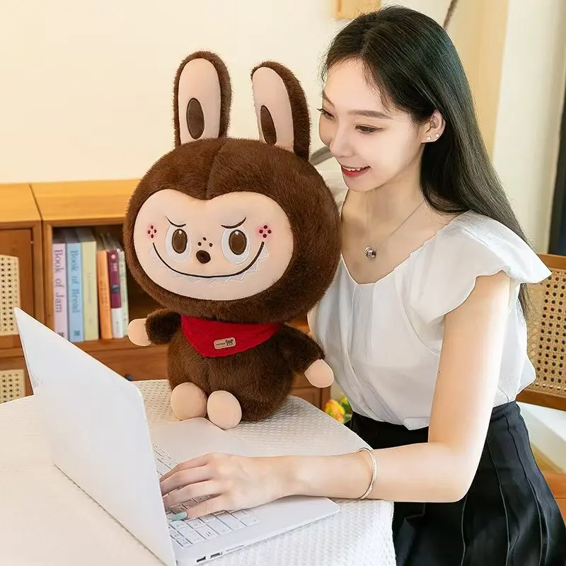 Labubu Grande Plush Toys Kawaii Forest Elf Soft Stuffed Pillow Cute Doll Room Decor Plushie For BIrthday GIft