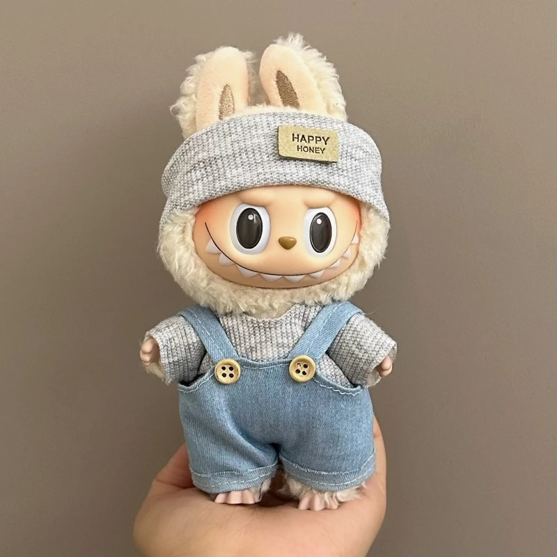 Labubu Doll Clothes Set for V1/V2 Ropa Labubu Dolls Strap Pants Set Cute Skirt Overalls Accessories Children's Toy Gifts Labubu Doll Clothes Set for V1/V2 Ropa Labubu Dolls Strap Pants Set Cute Skirt Overalls Accessories Children's Toy Gifts
