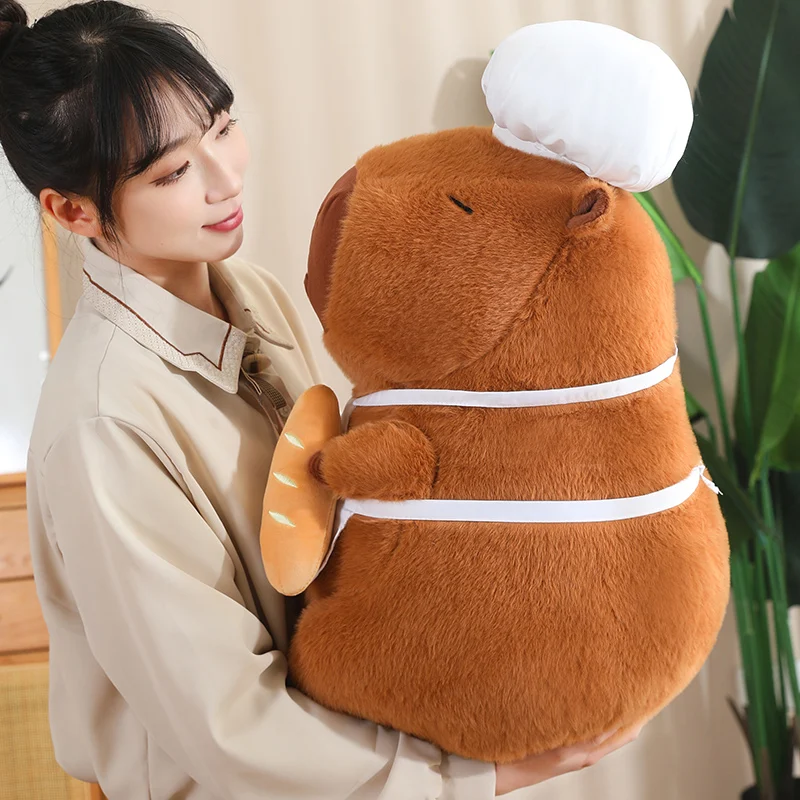 28-50cm Cook Capybara Plush Simulation Baker Kapibala Anime Fluffty Toy Cute Bread Doll Stuffed Animals Soft Doll Xmas Gift 28-50cm Cook Capybara Plush Simulation Baker Kapibala Anime Fluffty Toy Cute Bread Doll Stuffed Animals Soft Doll Xmas Gift