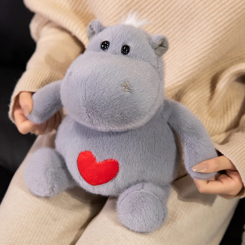 Cute Hippo Plush Toy Hippo With Love Heart Lifelike Ants Plush Doll Soft Stuffed Animal Doll Boys Girls Birthday Holiday Gift Cute Hippo Plush Toy Hippo With Love Heart Lifelike Ants Plush Doll Soft Stuffed Animal Doll Boys Girls Birthday Holiday Gift