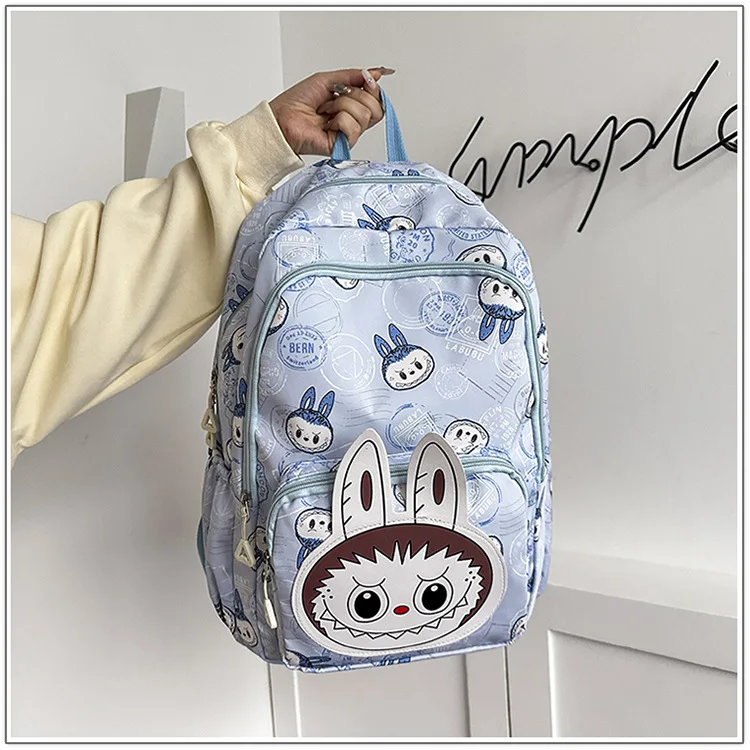 Large Capacity Cartoon Labubu Student Backpack Waterproof Kawaii Brown Monster Kids Cute Shouder Bag Elementary School Use Large Capacity Cartoon Labubu Student Backpack Waterproof Kawaii Brown Monster Kids Cute Shouder Bag Elementary School Use