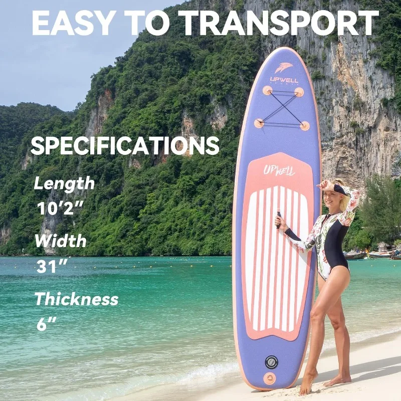UPWELL 10’2”Stand Up Paddle Board for Youth & Adults, Inflatable Paddle Board with Stable Design UPWELL 10’2”Stand Up Paddle Board for Youth & Adults, Inflatable Paddle Board with Stable Design