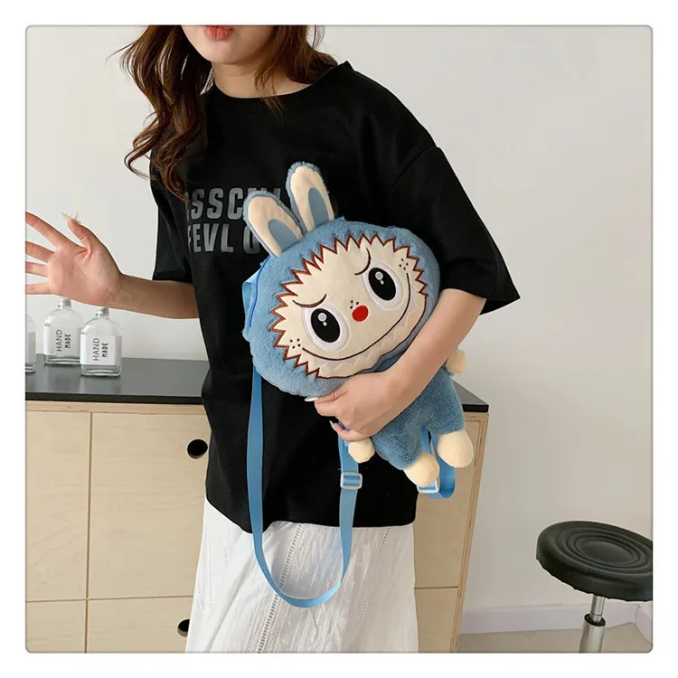 Labubu Cartoon Doll Large Capacity Backpack Anime New Portable Doll Bag Girl Outing Fashion Storage Bag Student Toy Gift Labubu Cartoon Doll Large Capacity Backpack Anime New Portable Doll Bag Girl Outing Fashion Storage Bag Student Toy Gift