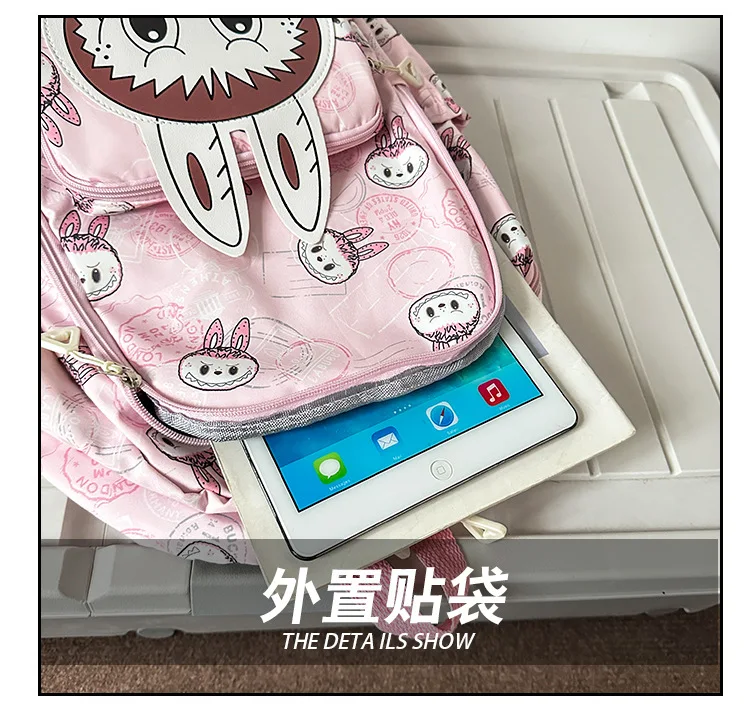 Large Capacity Cartoon Labubu Student Backpack Waterproof Kawaii Brown Monster Kids Cute Shouder Bag Elementary School Use Large Capacity Cartoon Labubu Student Backpack Waterproof Kawaii Brown Monster Kids Cute Shouder Bag Elementary School Use