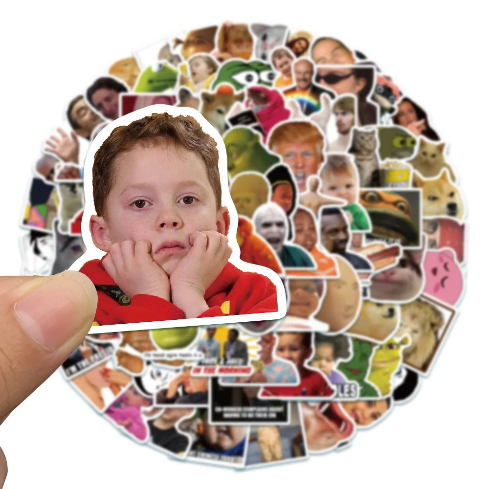 10/30/50/100pcs Funny Meme Stickers Graffiti Decals DIY Scrapbook Laptop Stationary Guitar Suitcase Car Sticker Toy Gift