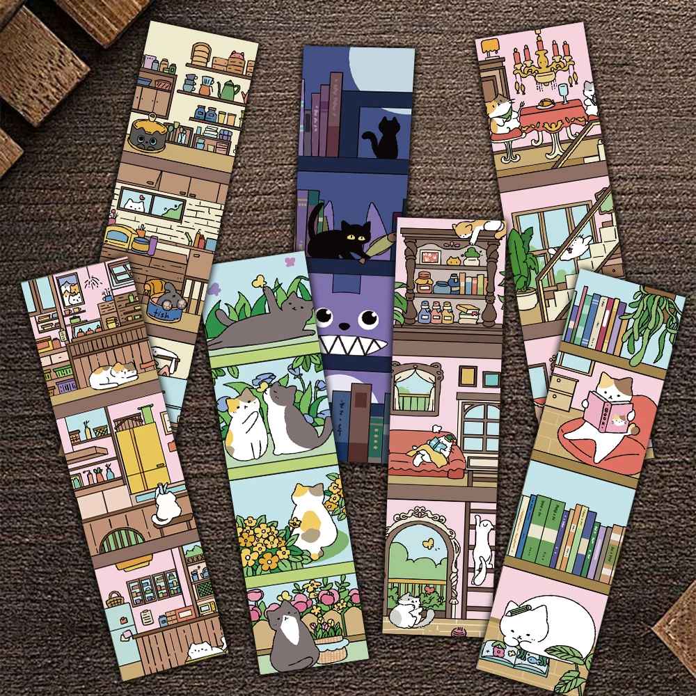 30PCS Cats and Bookshelves Bookmarks Cartoon Graffiti Reading Book Office Stationary Gifts Students Scrapbooking Bookmarks 30PCS Cats and Bookshelves Bookmarks Cartoon Graffiti Reading Book Office Stationary Gifts Students Scrapbooking Bookmarks