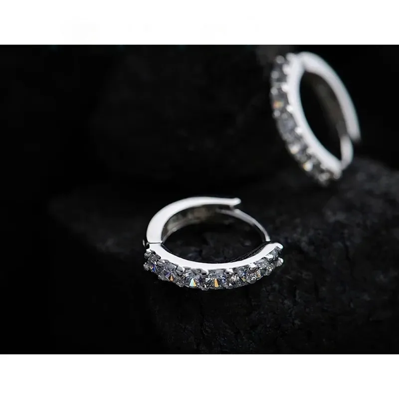 Fast Ship Newest Luxury Romantic Women Jewelry 925 Sterling Silver Plated Rhinestone Crystal Hoop Earrings For Women Wholesale Fast Ship Newest Luxury Romantic Women Jewelry 925 Sterling Silver Plated Rhinestone Crystal Hoop Earrings For Women Wholesale