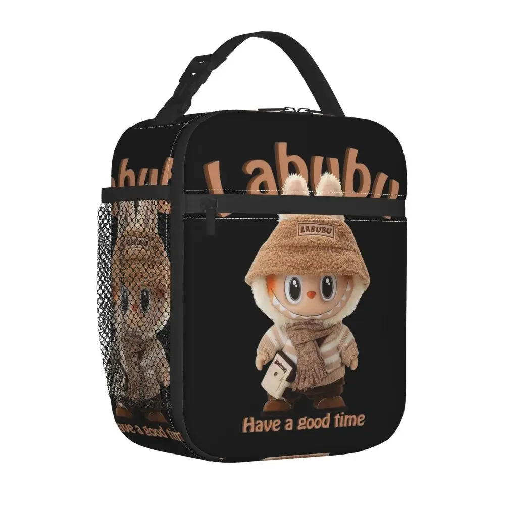 Labubu Nude Have A Good Time Popmart Merch Insulated Lunch Bag For Office Food Container Portable Cooler Thermal Bento Box Labubu Nude Have A Good Time Popmart Merch Insulated Lunch Bag For Office Food Container Portable Cooler Thermal Bento Box