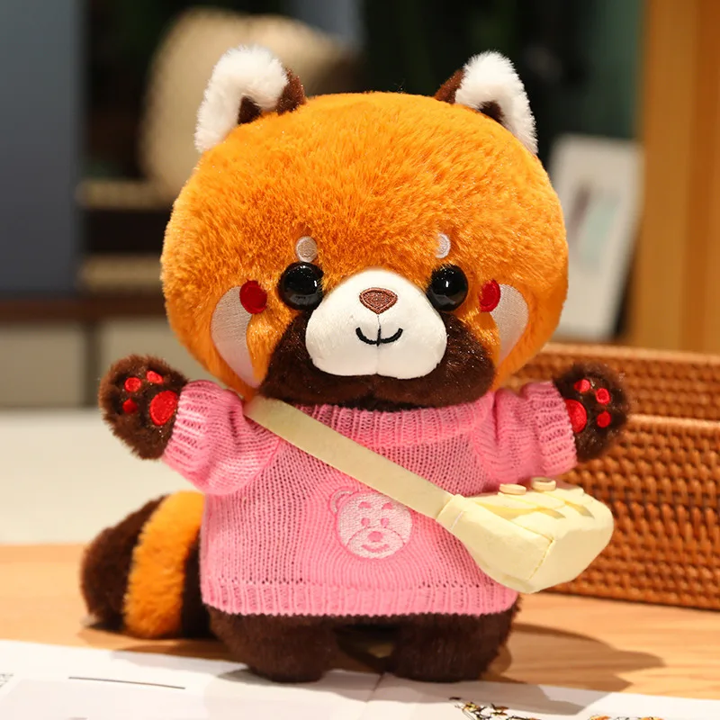 30cm cute raccoon into red brown red panda cosplay dress up plush toy Plush animal Soft pillow birthday gift for children 30cm cute raccoon into red brown red panda cosplay dress up plush toy Plush animal Soft pillow birthday gift for children