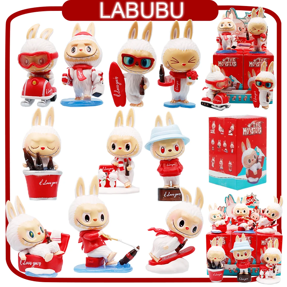 Labubu The Monsters Cokes Series Mystery Box Labubu Toy Figurines Desktop Ornaments Peripherals Blind Box Christmas Gifts