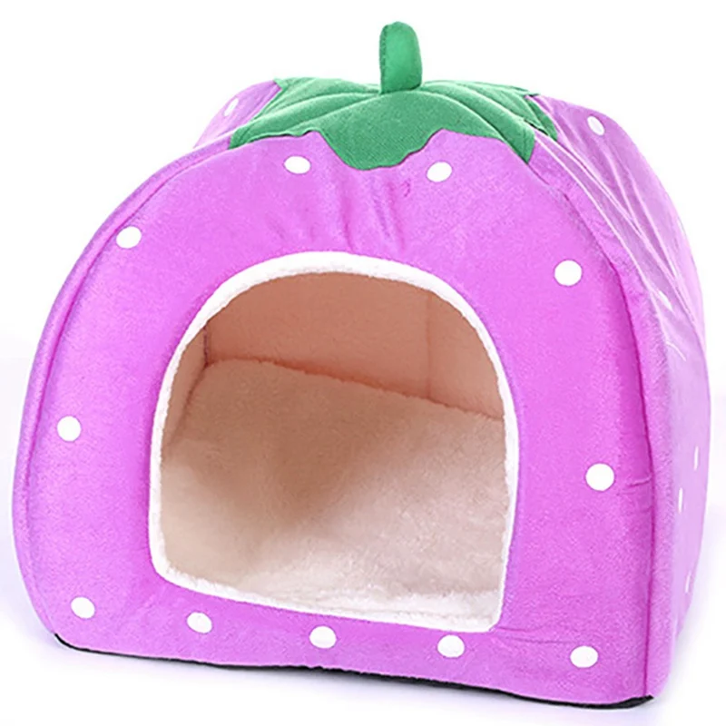 Strawberry Hamster House Guinea Pig Hideout Small Animal Bed Hideaway Hide Hut Cage Accessories for Autumn Winter Strawberry Hamster House Guinea Pig Hideout Small Animal Bed Hideaway Hide Hut Cage Accessories for Autumn Winter