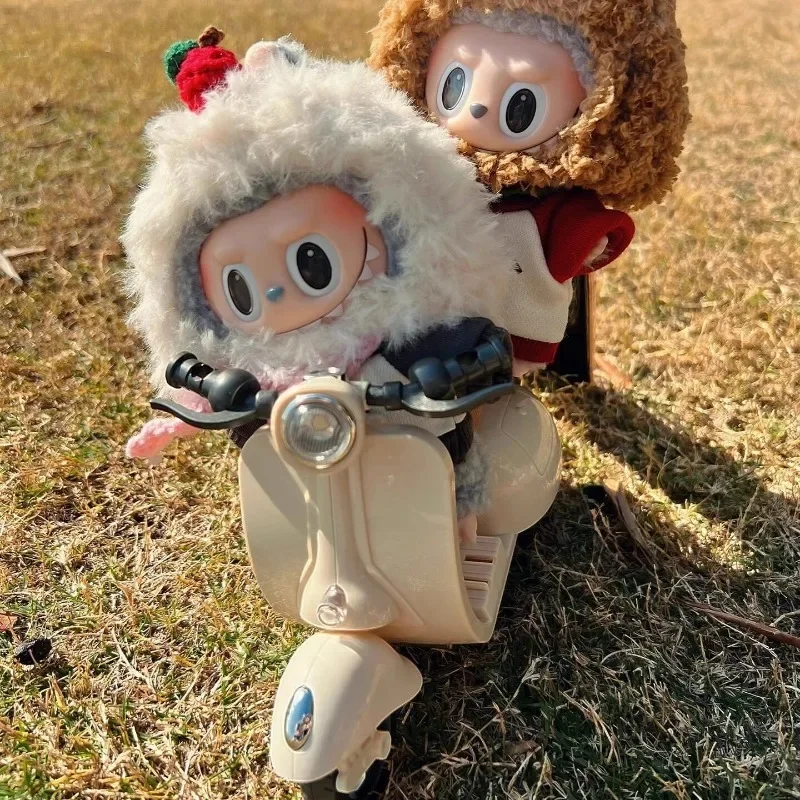 Labubu Doll Mini Electric Motorcycle with Music Lamplight Kawaii Motor Toys for Dolls Cute Labubu Doll Accessories Birthday Gift Labubu Doll Mini Electric Motorcycle with Music Lamplight Kawaii Motor Toys for Dolls Cute Labubu Doll Accessories Birthday Gift