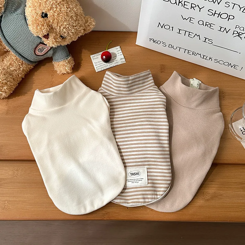 Autumn and Winter Dog Velvet Striped Embroidered Base Coat Home Clothes Small and Medium-sized Pet Cat Clothes Puppy Clothes Autumn and Winter Dog Velvet Striped Embroidered Base Coat Home Clothes Small and Medium-sized Pet Cat Clothes Puppy Clothes