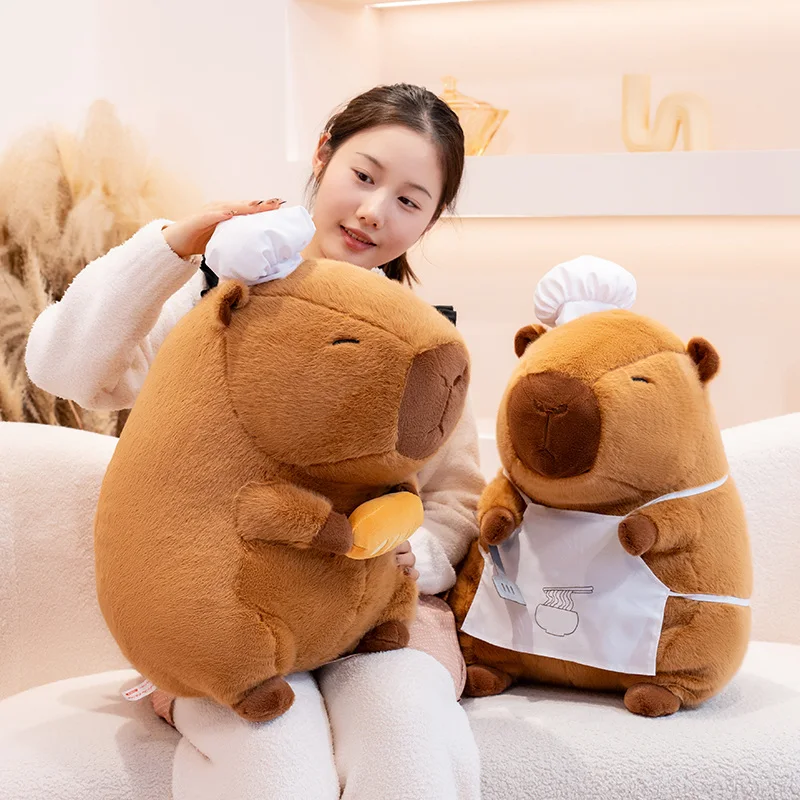 28-50cm Cook Capybara Plush Simulation Baker Kapibala Anime Fluffty Toy Cute Bread Doll Stuffed Animals Soft Doll Xmas Gift 28-50cm Cook Capybara Plush Simulation Baker Kapibala Anime Fluffty Toy Cute Bread Doll Stuffed Animals Soft Doll Xmas Gift