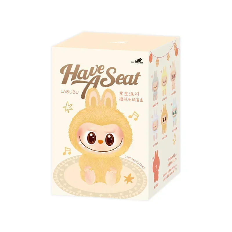 Genuine The Monsters Labubu Sitting Party Serie Vinyl Plush Blind Box Macaron 2.0 Labubu Backpack Pendant Decor Toy Gift