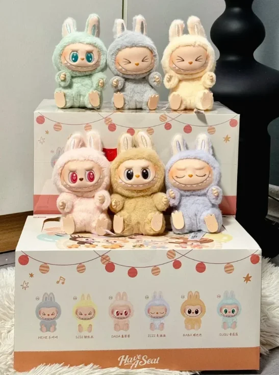 Labubu Monster V3 2 Collection Series Blind Box Teddy Vinyl Toy Animated Character Face Doll Mystery Surprise Keychain Kids Gift
