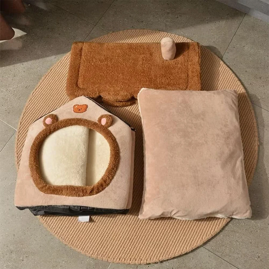 Foldable Pet House Removable Washable Cat House Puppy Cave Sofa Pet Bed House for Extra Small Dogs and Small and Medium Cats Foldable Pet House Removable Washable Cat House Puppy Cave Sofa Pet Bed House for Extra Small Dogs and Small and Medium Cats