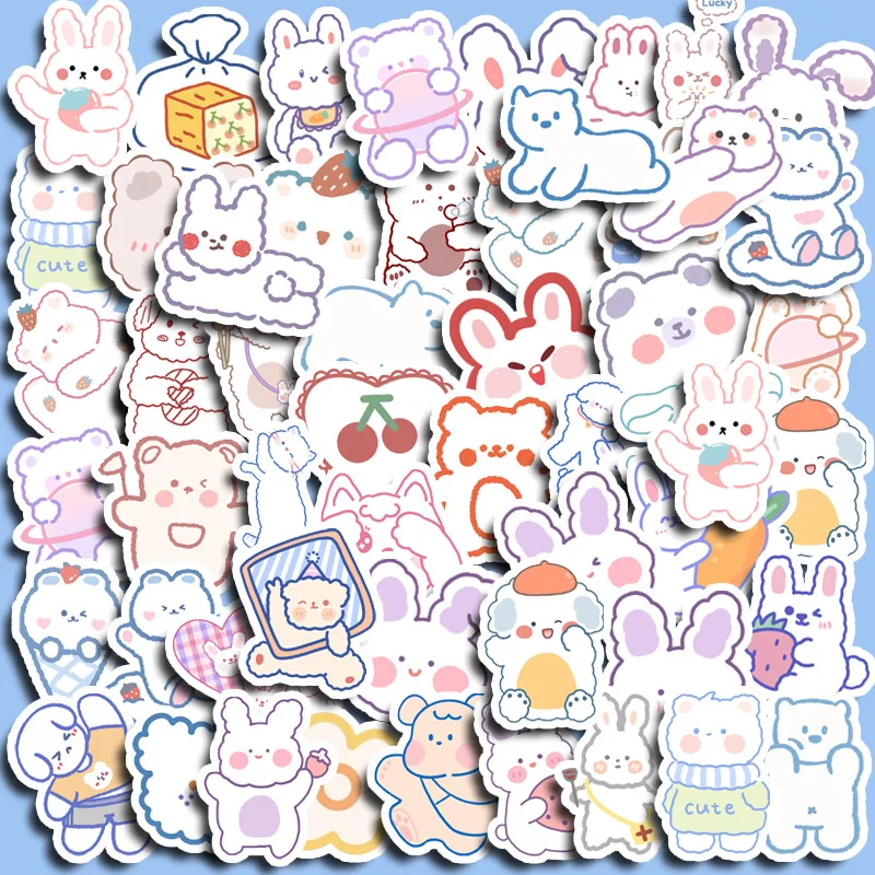 90pcs Blue Brownie Cute Animal Graffiti Stickers Children's Diy Stationery Computer Stickers Student Stationery 90pcs Blue Brownie Cute Animal Graffiti Stickers Children's Diy Stationery Computer Stickers Student Stationery