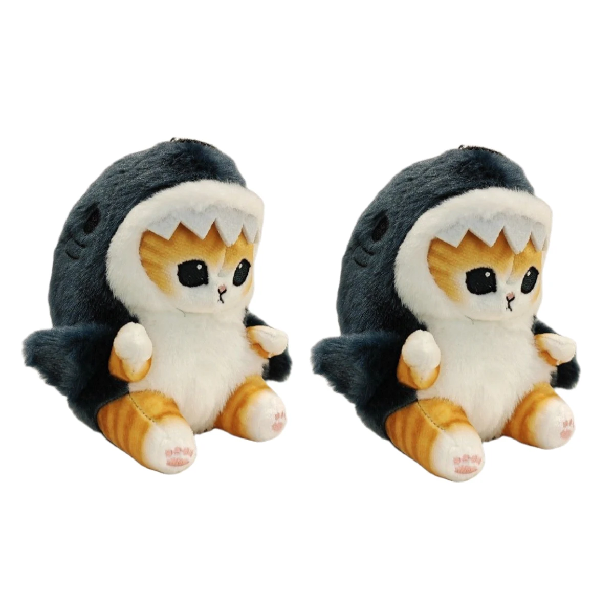 Hot Cute Shark Cat Fried Shrimp Cat Plush Doll Pendant Doll Beautiful Room Car Bag Decoration Pendant Opening Holiday Gift 12cm