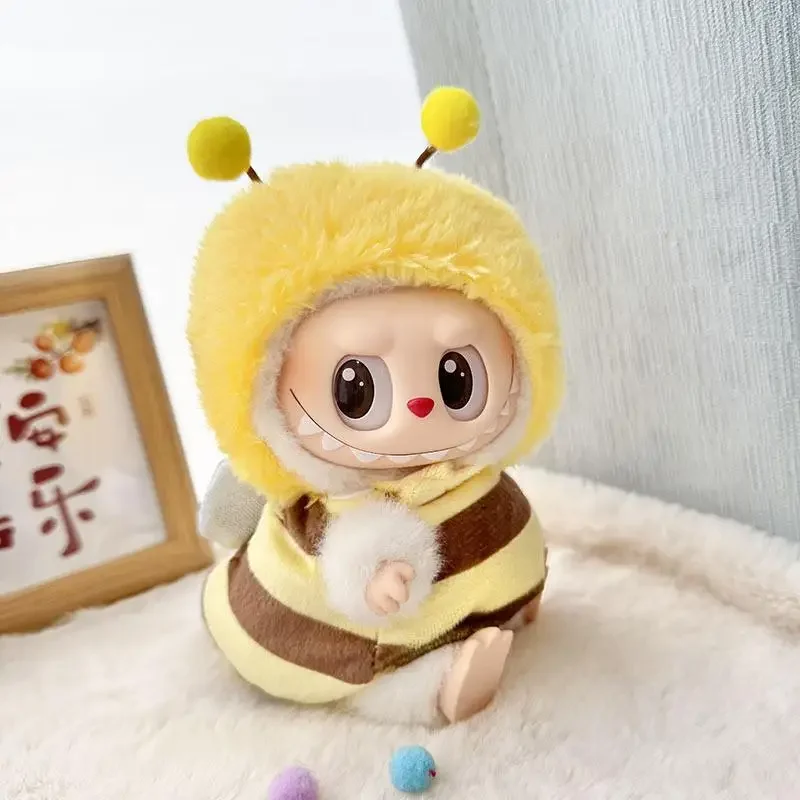 For 15-17cm Labubu pendant sitting baby shark bee dinosaur cute Dolls Accessories Cute Decoration Little Clothes