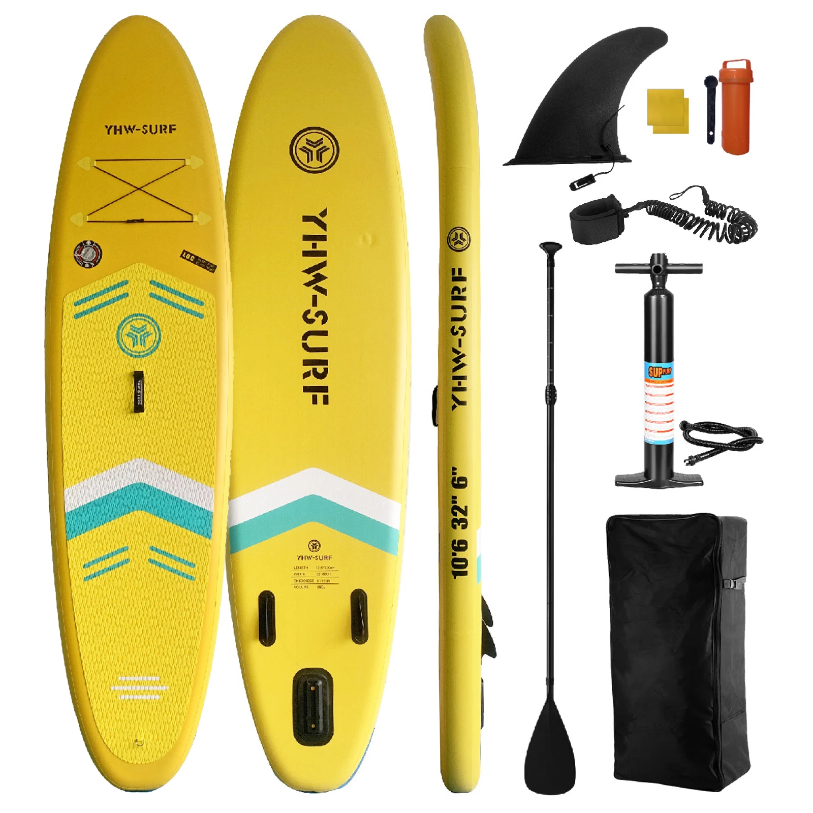 10.6ft Surfboard PVC Inflatable Paddle Board Seaside Beach Water-skiing Stand Up Paddle Board with Foot Rope 10.6ft Surfboard PVC Inflatable Paddle Board Seaside Beach Water-skiing Stand Up Paddle Board with Foot Rope