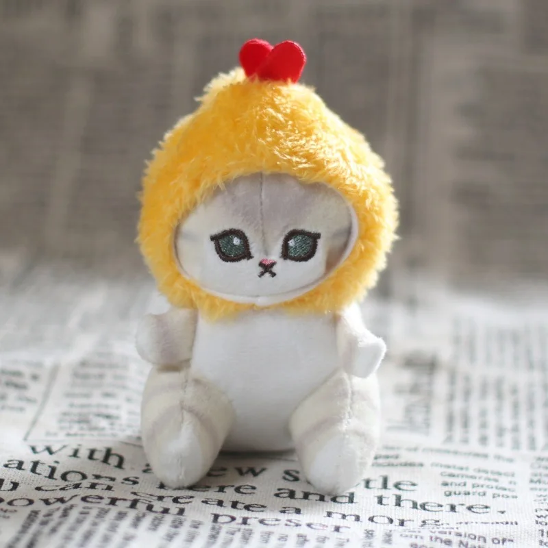 Hot Cute Shark Cat Fried Shrimp Cat Plush Doll Pendant Doll Beautiful Room Car Bag Decoration Pendant Opening Holiday Gift 12cm