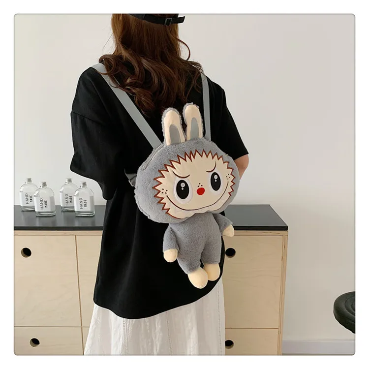 Labubu Cartoon Doll Large Capacity Backpack Anime New Portable Doll Bag Girl Outing Fashion Storage Bag Student Toy Gift Labubu Cartoon Doll Large Capacity Backpack Anime New Portable Doll Bag Girl Outing Fashion Storage Bag Student Toy Gift