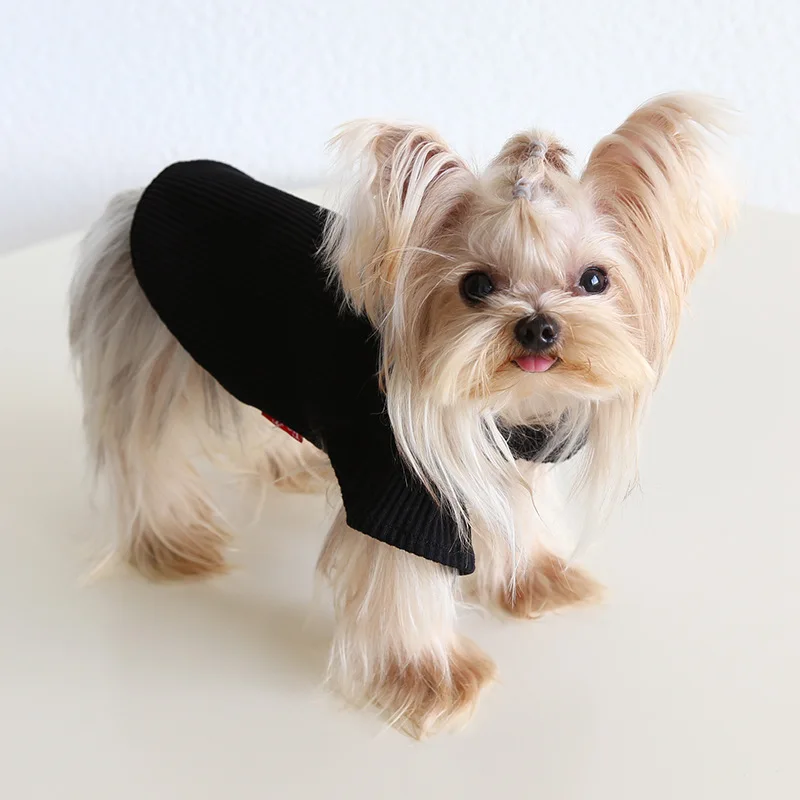 Autumn and Winter New Style Lapel Fly Sleeve Base Shirt High Neck Cat Clothing Pet Base Shirt Clothes Dog Hoodie Puppy Clothes Autumn and Winter New Style Lapel Fly Sleeve Base Shirt High Neck Cat Clothing Pet Base Shirt Clothes Dog Hoodie Puppy Clothes
